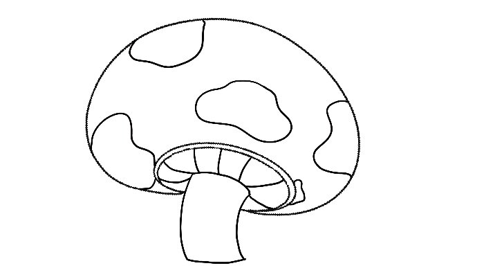 蘑菇简笔画 涂色 蘑菇简笔画好看 蘑菇简笔画好看画法_https://yikao.nenmen.com_简笔画_第5张