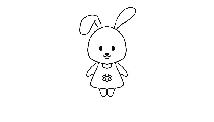 超级可爱兔子简笔画 可爱兔子简笔画好看 可爱兔子简笔画好看画法_https://yikao.nenmen.com_简笔画_第5张