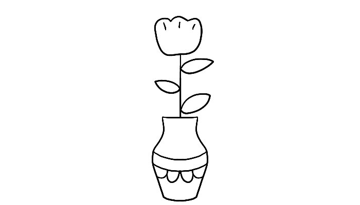 漂亮的花朵怎么画简单法 好看的花朵简笔画好看 好看的花朵简笔画好看画法_https://yikao.nenmen.com_简笔画_第4张