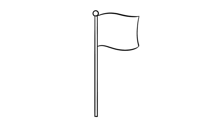 竖着的旗帜_https://yikao.nenmen.com_简笔画_第4张